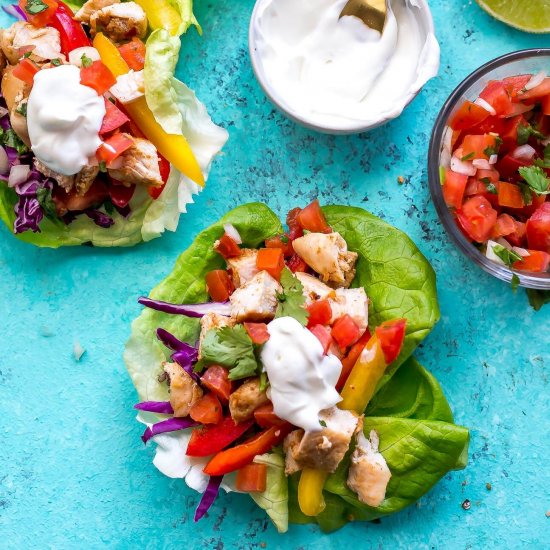 Mexican Chicken Lettuce Wraps