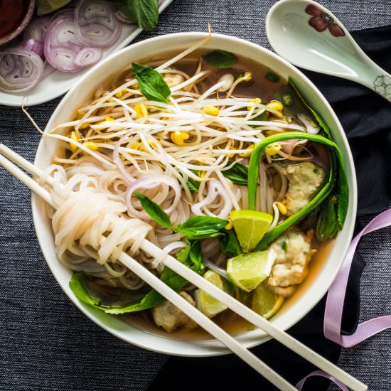 Green Chili Fish Cake Pho