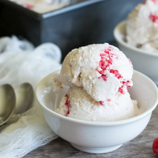 White Chocolate Raspberry Ice Cream