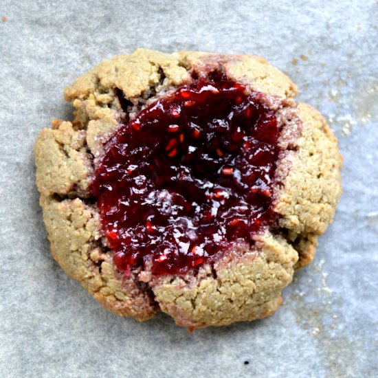 Sunflower Butter Raspberry Cookies