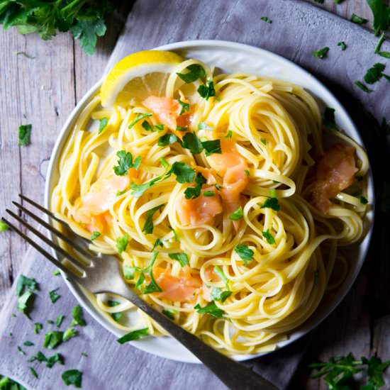 Smoked Salmon Pasta Carbonara