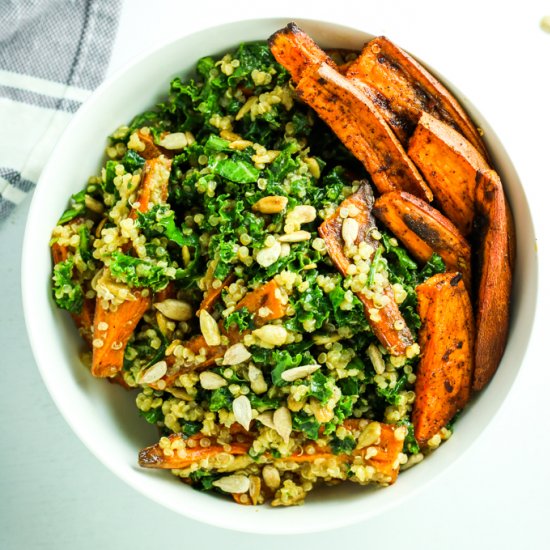 Sweet Potato Quinoa Kale Salad