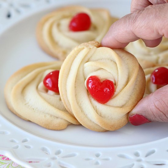 Cherry Topped Cookies