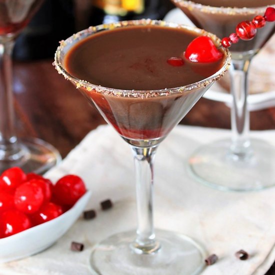 Chocolate Covered Cherry Martinis