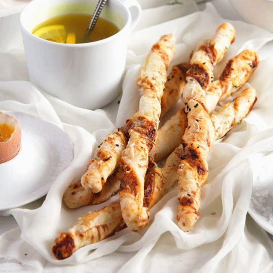 Puff Pastry Sticks with Parmesan