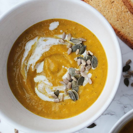 Vegan Curried Butternut Squash Soup