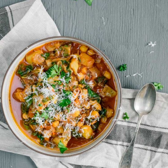 Chickpea Chard and Potato Stew