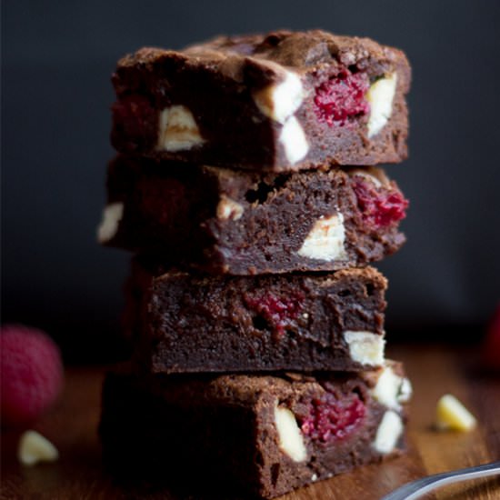 White Chocolate Raspberry Brownies