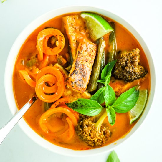 Sweet Potato Noodle Thai Red Curry