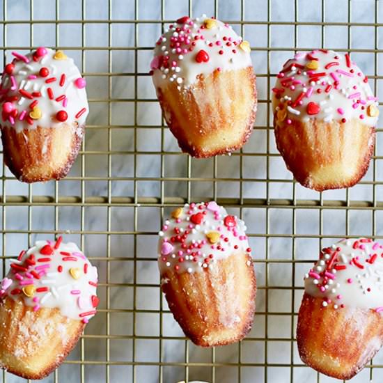 White Chocolate Dipped Madeleines