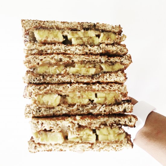 Almond Butter Banana Sandwich