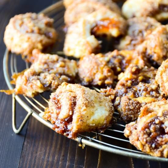 Apricot and Strawberry Rugelach