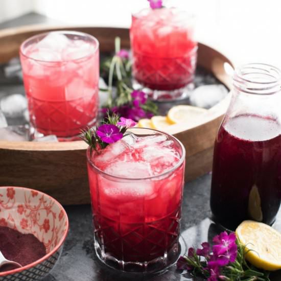 Tropical Hibiscus Bourbon Cocktail