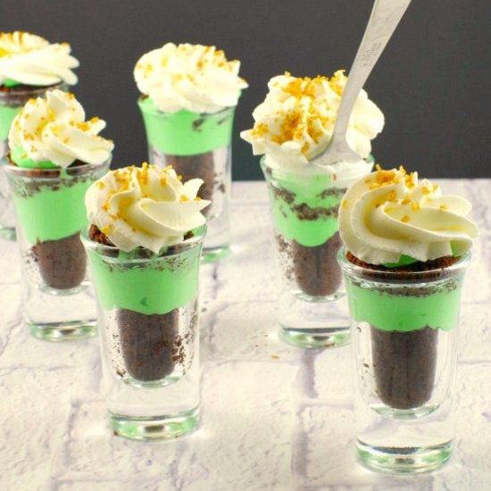 Shamrock Irish Cream dessert shots