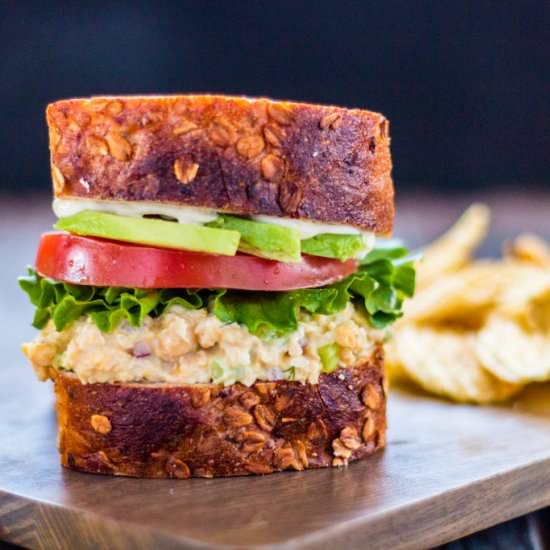 Vegan Chickpea “Tuna” Salad Sandwich