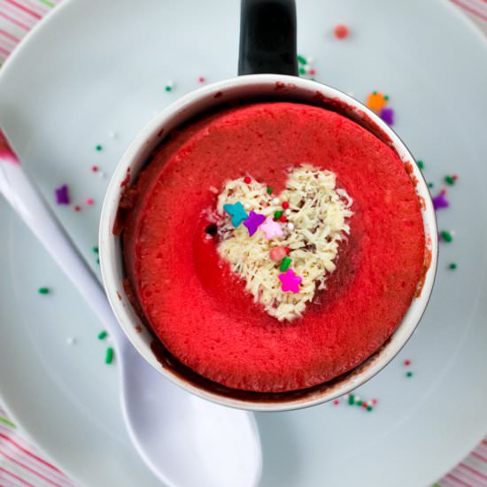 Vegan Red Velvet Mug Cake