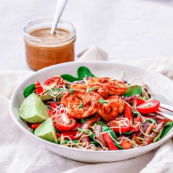 shrimp fajita salad