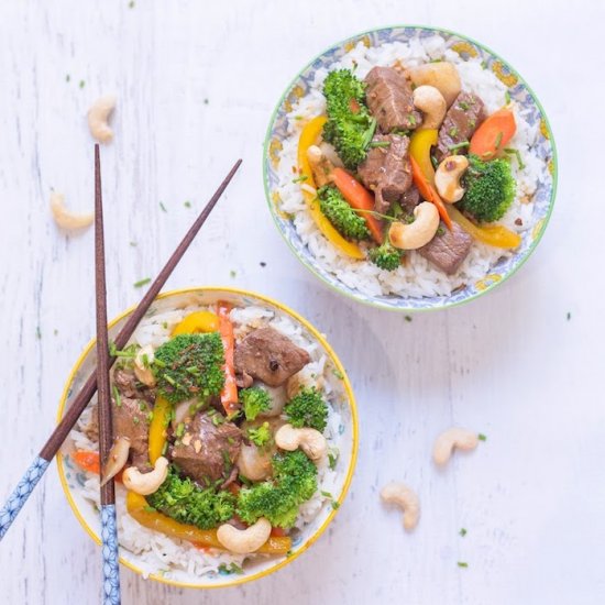 Thai Beef and Broccoli Bowls