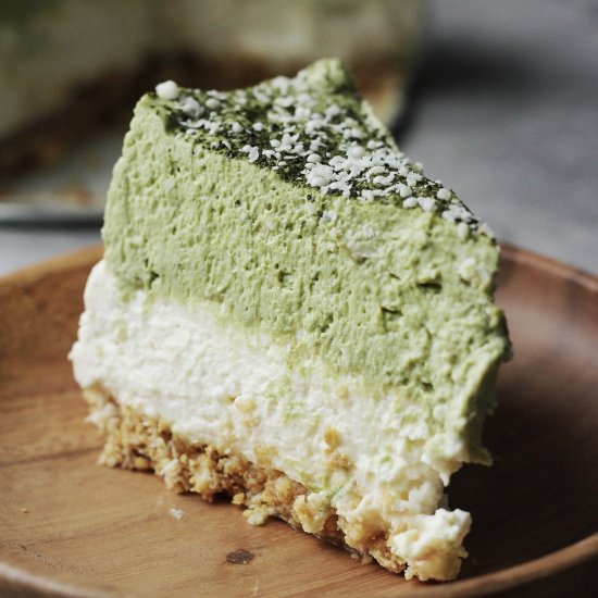 No-Bake Matcha Cheesecake