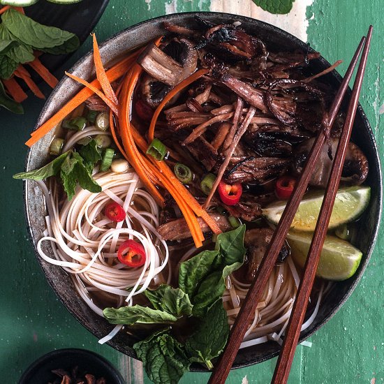 Caramelized Pork and Mushroom Pho