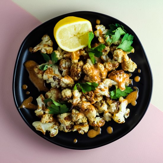 Cauliflower with Chili Tahini Sauce