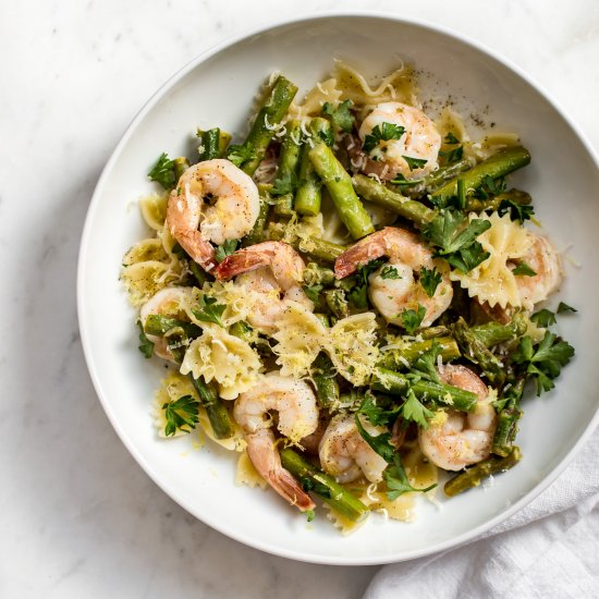 Shrimp and Asparagus Pasta