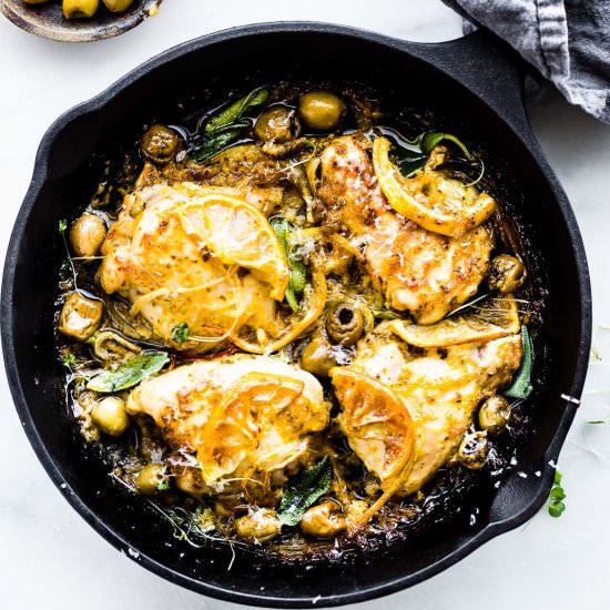 One Pan Lemon Sage Baked Chicken