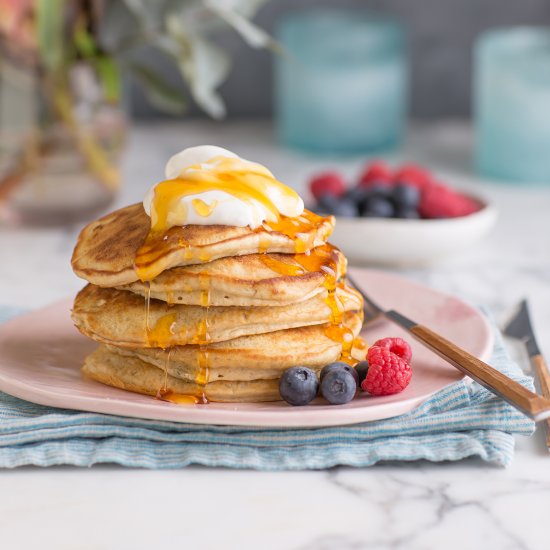 blueberry & banan pancakes