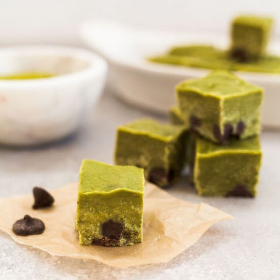 Matcha Chocolate Fudge