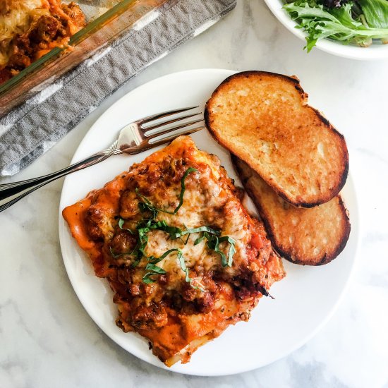 Italian Sausage Lasagna for Two