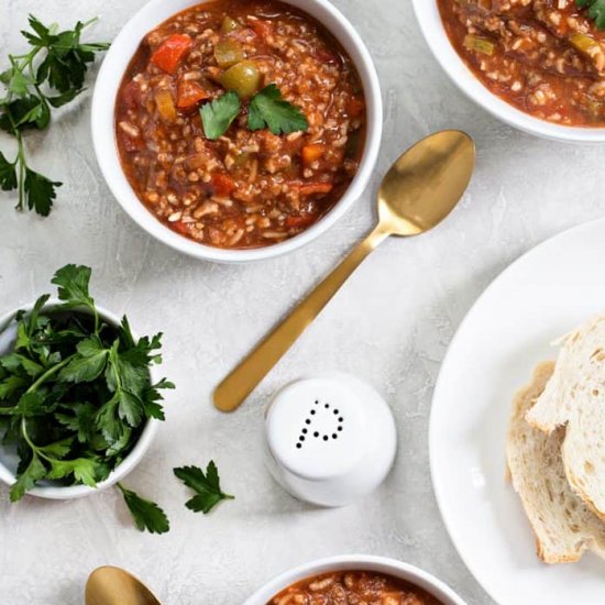 STUFFED PEPPER SOUP