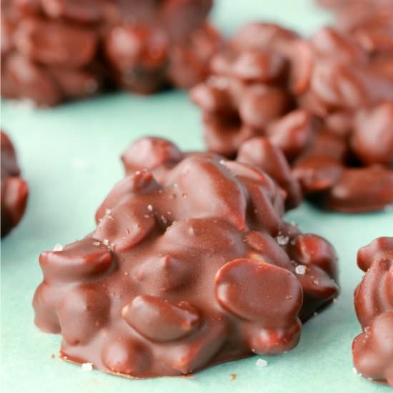 Sea Salt Chocolate Peanut Clusters