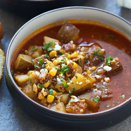 Easy Chorizo & Potato Soup