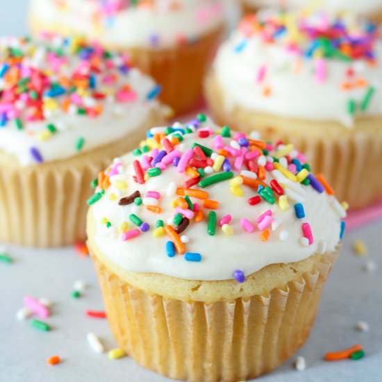 Small Batch Vanilla Cupcakes