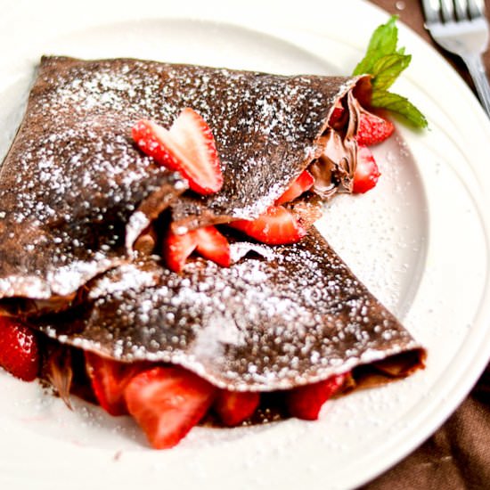 Whole Wheat Chocolate Crepes