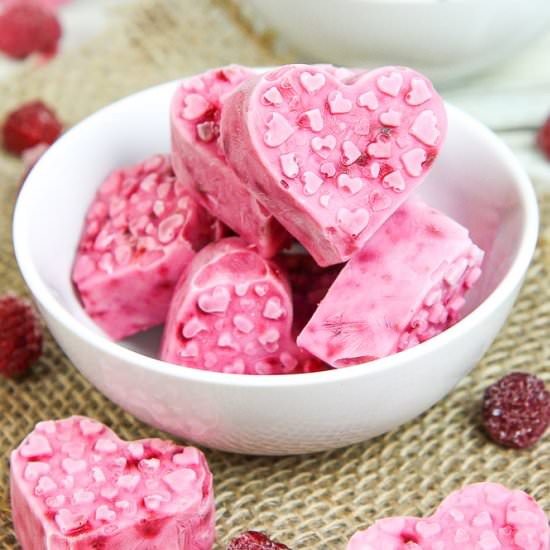 Raspberry Greek Yogurt Bites