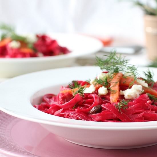 Pink Fettuccine with Smoked Salmon