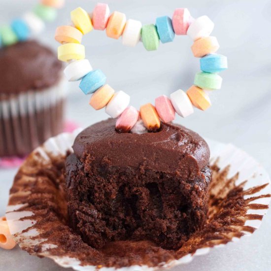 Chocolate Cupcakes w/ Whipped Caram