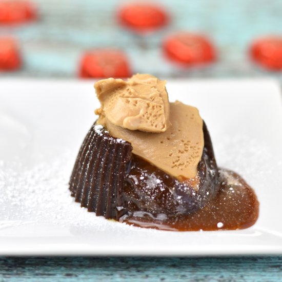 Salted Caramel Molten Lava Cakes