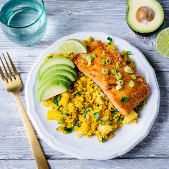 Pineapple Turmeric Cauliflower Rice