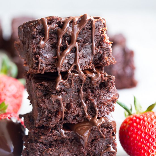 Fudgy Chocolate Strawberry Brownies