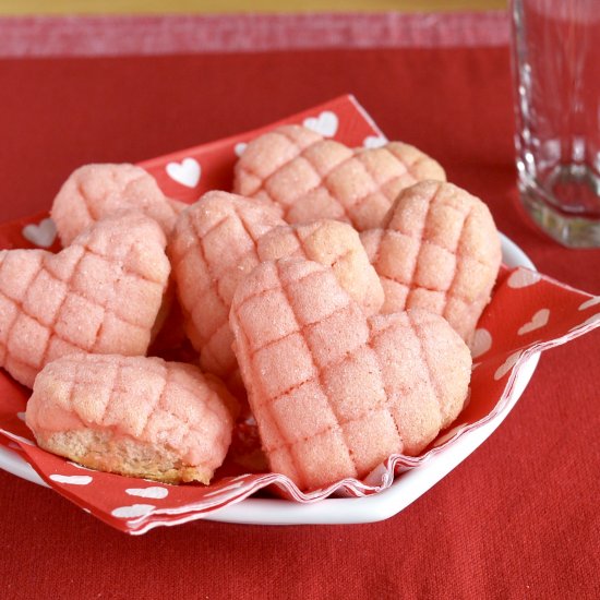 Heart-Shaped Mini Melonpan