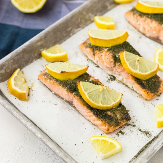 Lemon salmon with Dill