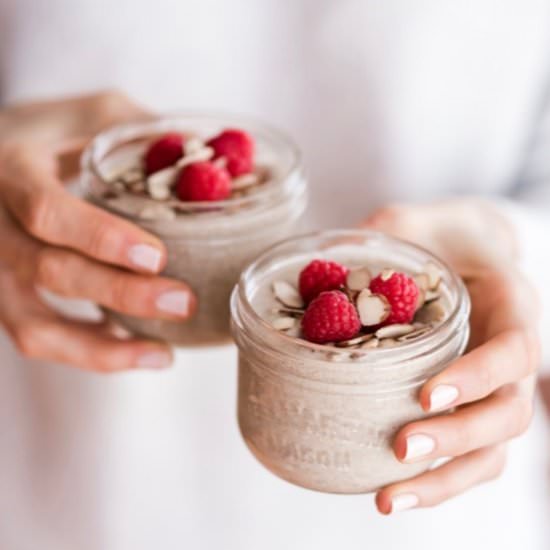 Raspberry Coconut Chia Pudding