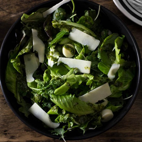 Herby parmesan salad dressing