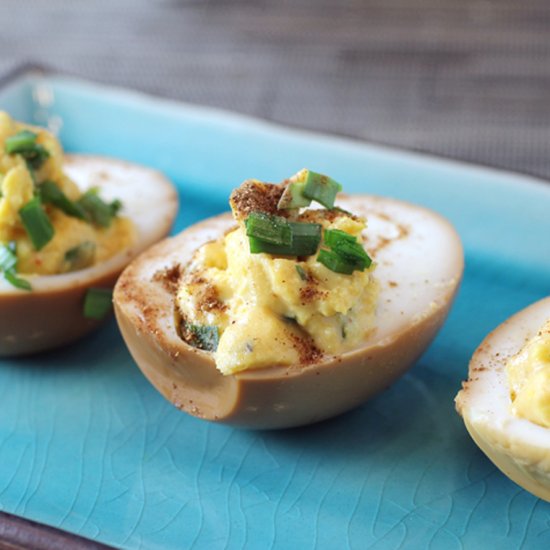 Soy Sauce Deviled Eggs