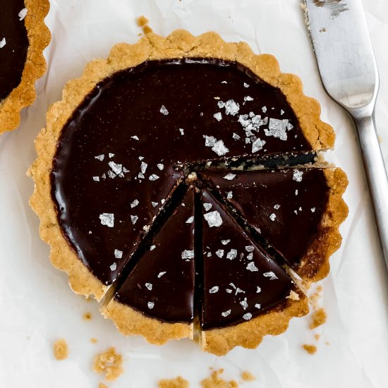 Mini Dark Chocolate Sea Salt Tarts