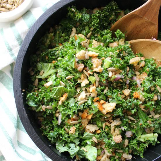 Toasted Breadcrumb Kale Salad