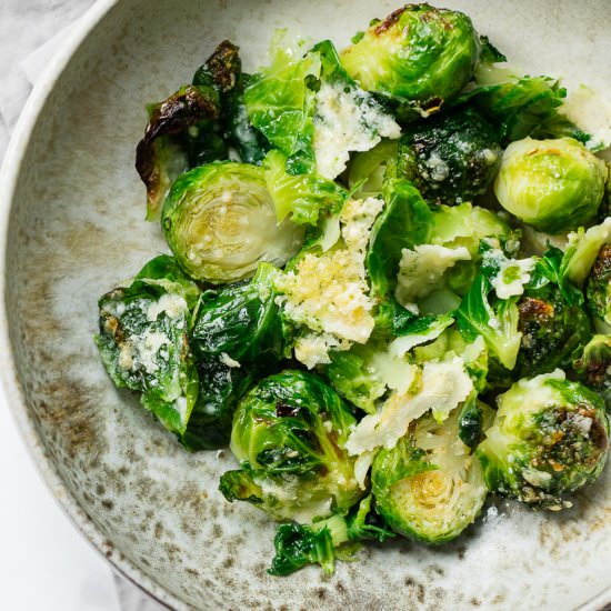 Parmesan-Crusted Brussels Sprouts