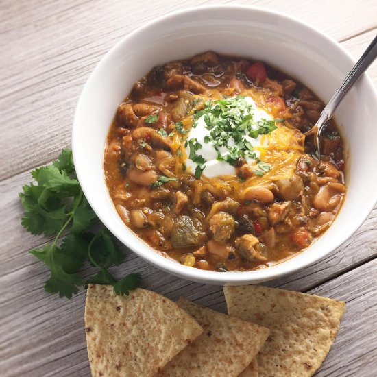 Poblano Green Chicken Chili